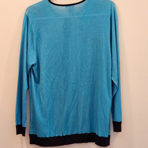Women's Doncaster Butterfly Silk Cashmere Blend Cardigan Sweater Beaded Size 1W - Picture 2 of 8